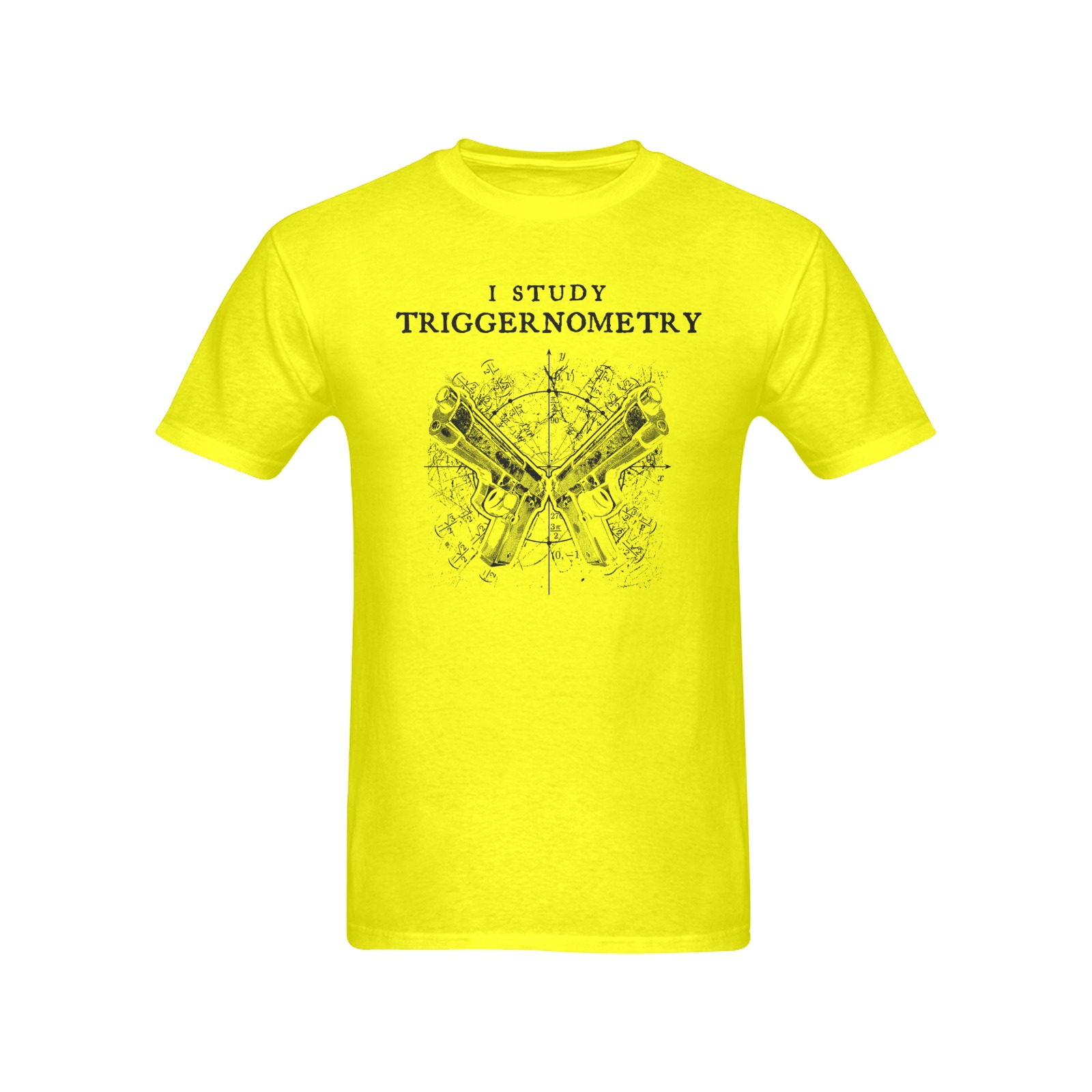 “I Study Triggernometry” – Men’s T-Shirt | Yellow